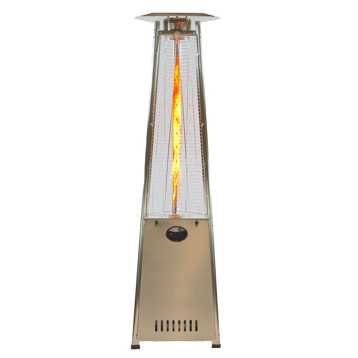 RADtec 93" Pyramid Flame Natural Gas Patio Heater - Stainless Steel Finish (41,000 BTU)