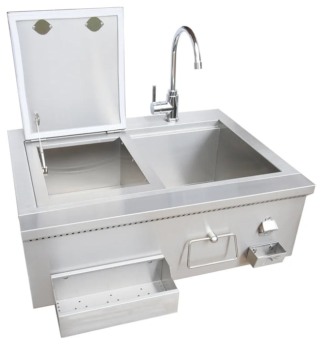 Kokomo Grills 30" Built-In Bartender Cocktail Station With Sink, Bottle Opener and Ice Chest