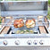 Kokomo Laser Cut Grate 32In Professional Built in Gas Grill 4 Burner/Back Burner