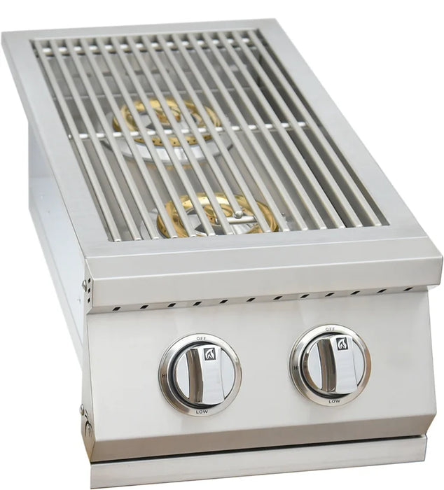 Kokomo Grill Built In Double Side Burner Stainless Steel with removable cover