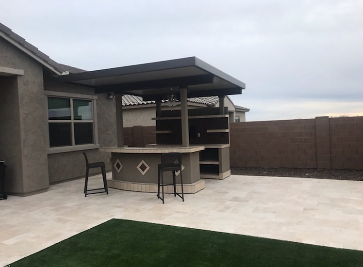 Key Largo Outdoor Kitchen With Built In BBQ Grill With 12 x 14 Patio Cover