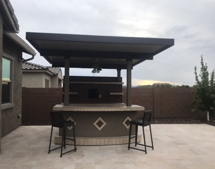 Key Largo Outdoor Kitchen With Built In BBQ Grill With 12 x 14 Patio Cover