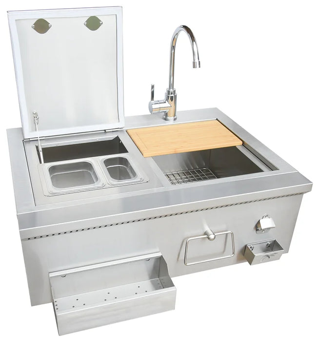 Kokomo Grills 30" Built-In Bartender Cocktail Station With Sink, Bottle Opener and Ice Chest