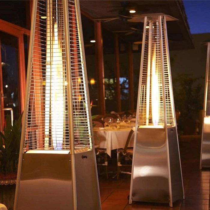 RADtec 89" Tower Flame Propane Patio Heater - Stainless Steel (41,000 BTU)