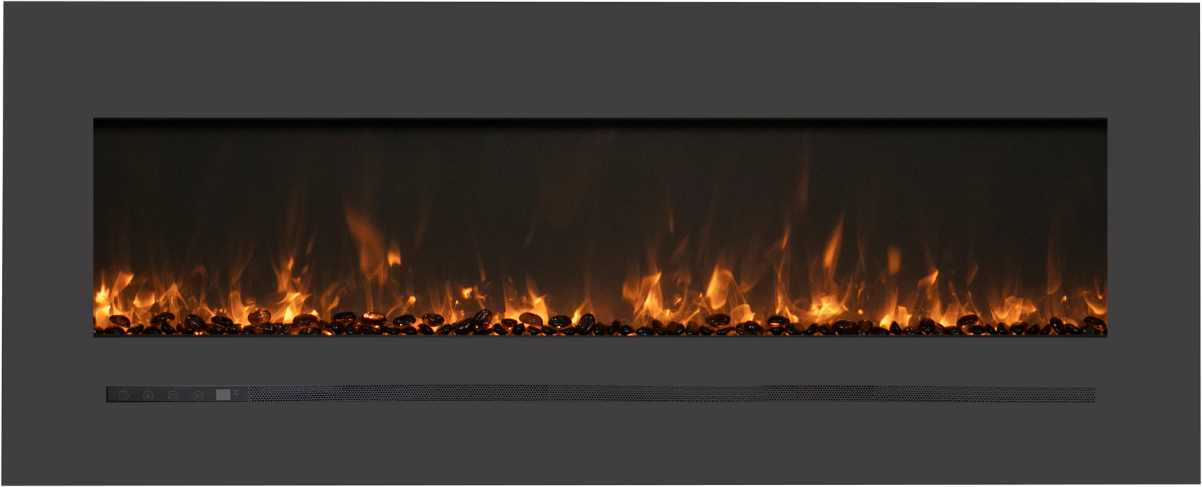 Amantii Wall Mount / Flush Mount 26", 34", 48", 60", 72", 88"  Electric Fireplace with a Steel Surround and Glass Media