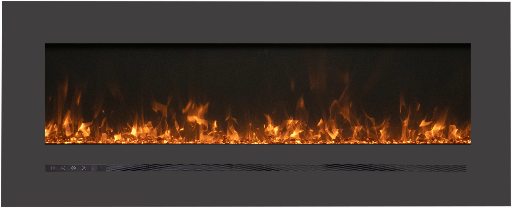 Amantii Wall Mount / Flush Mount 26", 34", 48", 60", 72", 88"  Electric Fireplace with a Steel Surround and Glass Media