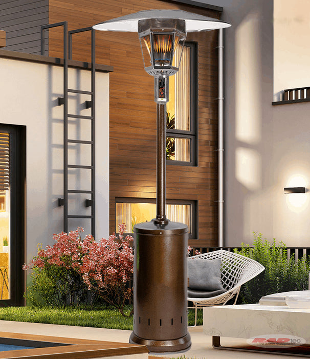 RADtec 96" Real Flame Natural Gas Patio Heater - Antique Bronze Finish (40,000 BTU)