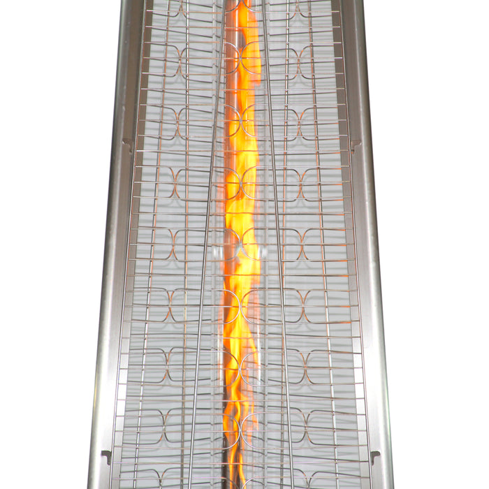 RADtec 93" Pyramid Flame Natural Gas Patio Heater - Stainless Steel Finish (41,000 BTU)