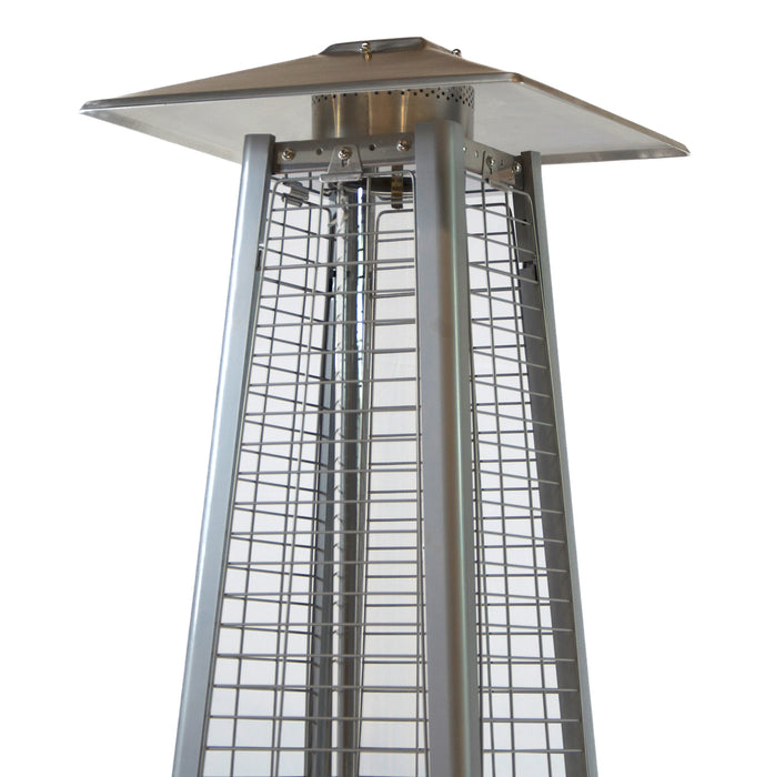 RADtec 89" Tower Flame Propane Patio Heater - Dark Brown Wicker (41,000 BTU)