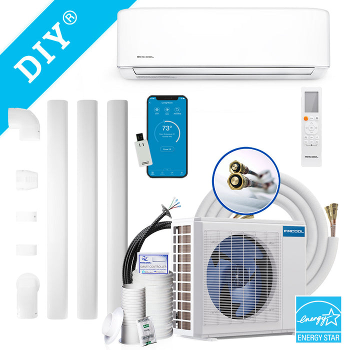 MRCOOL E Star DIY 4th Gen 12k BTU Ductless Mini-Split Heat Pump Complete System 115V/60Hz